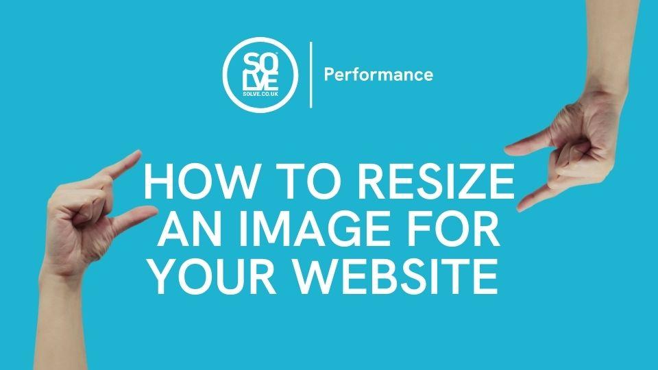how to resize an image for your website