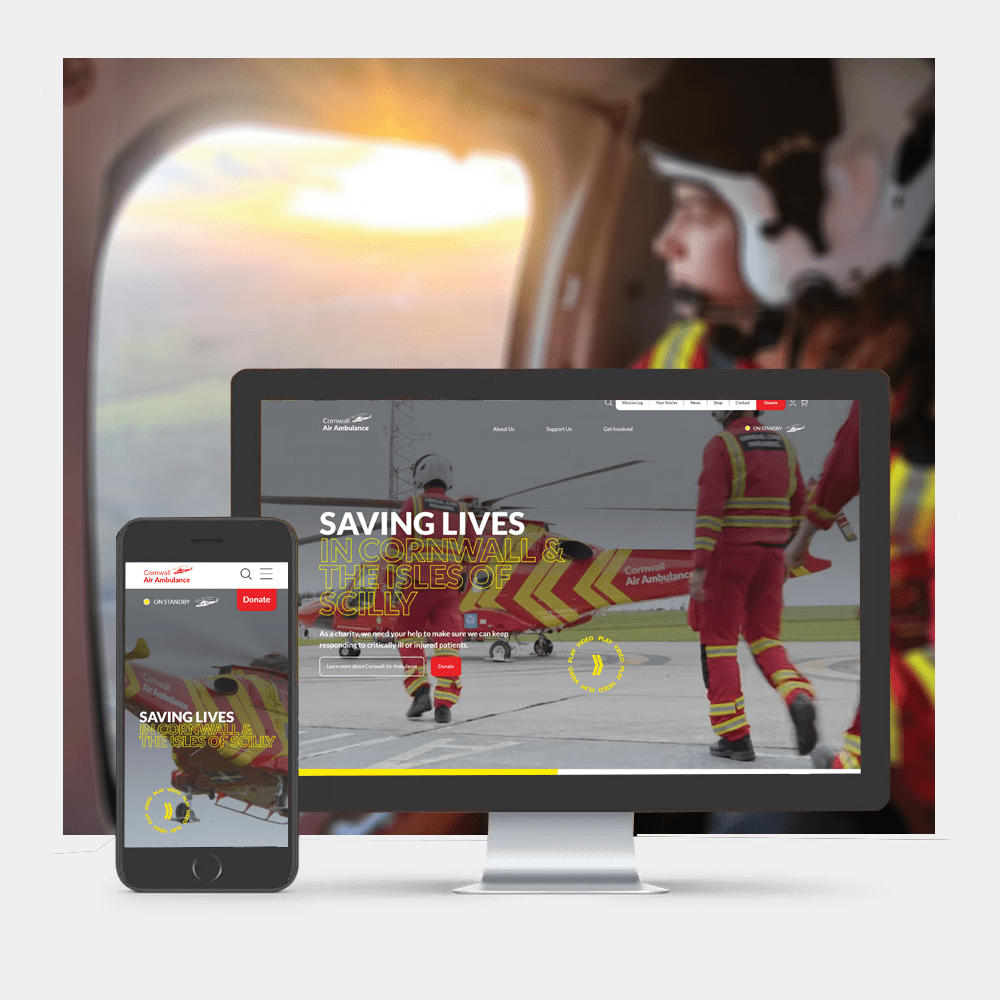 Cornwall Air Ambulance Trust Reports Upswing in Donations Following Launch of New Website 2