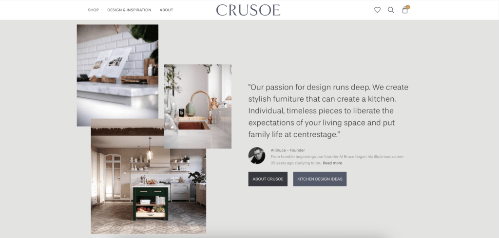 Crusoe website screenshot