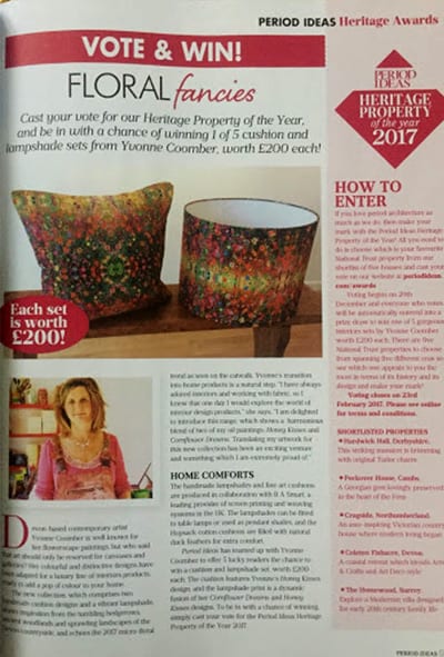 Full page article on Yvonne Coomber in Period Ideas