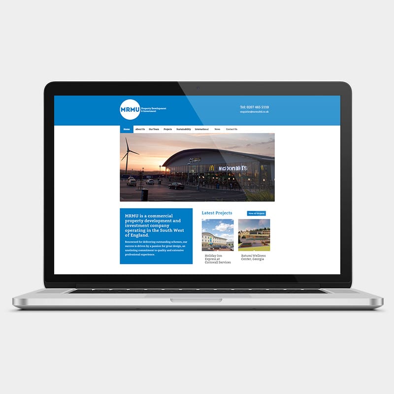 MRMU Ltd Website 1 MRMU Ltd laptop example by solve web media