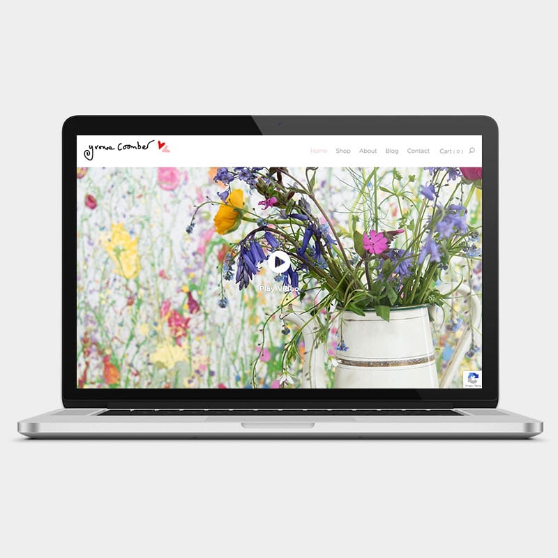 yvonne coomber website mock up