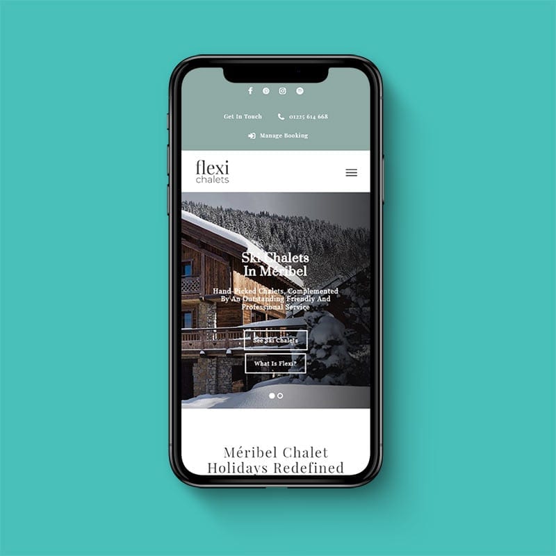 Flexi chalets mobile friendly website