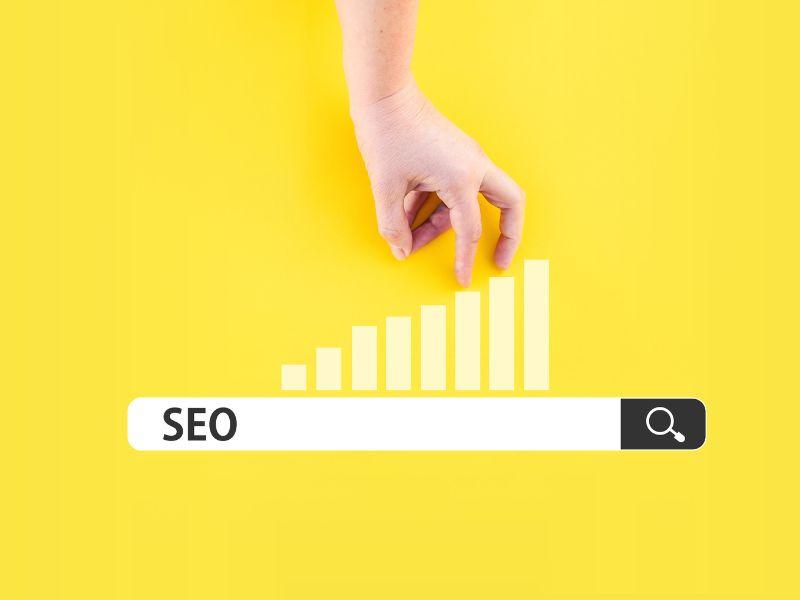 A search engine with SEO typed in the search bar.