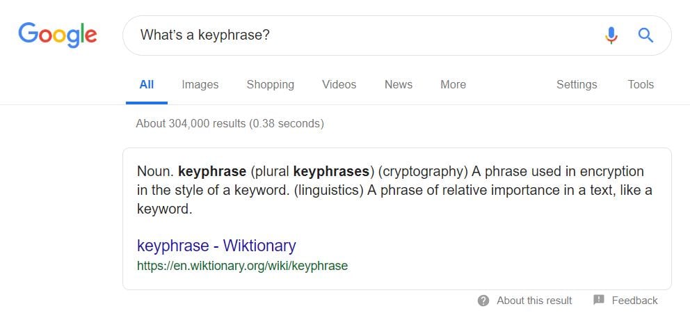 what is a key phrase?
